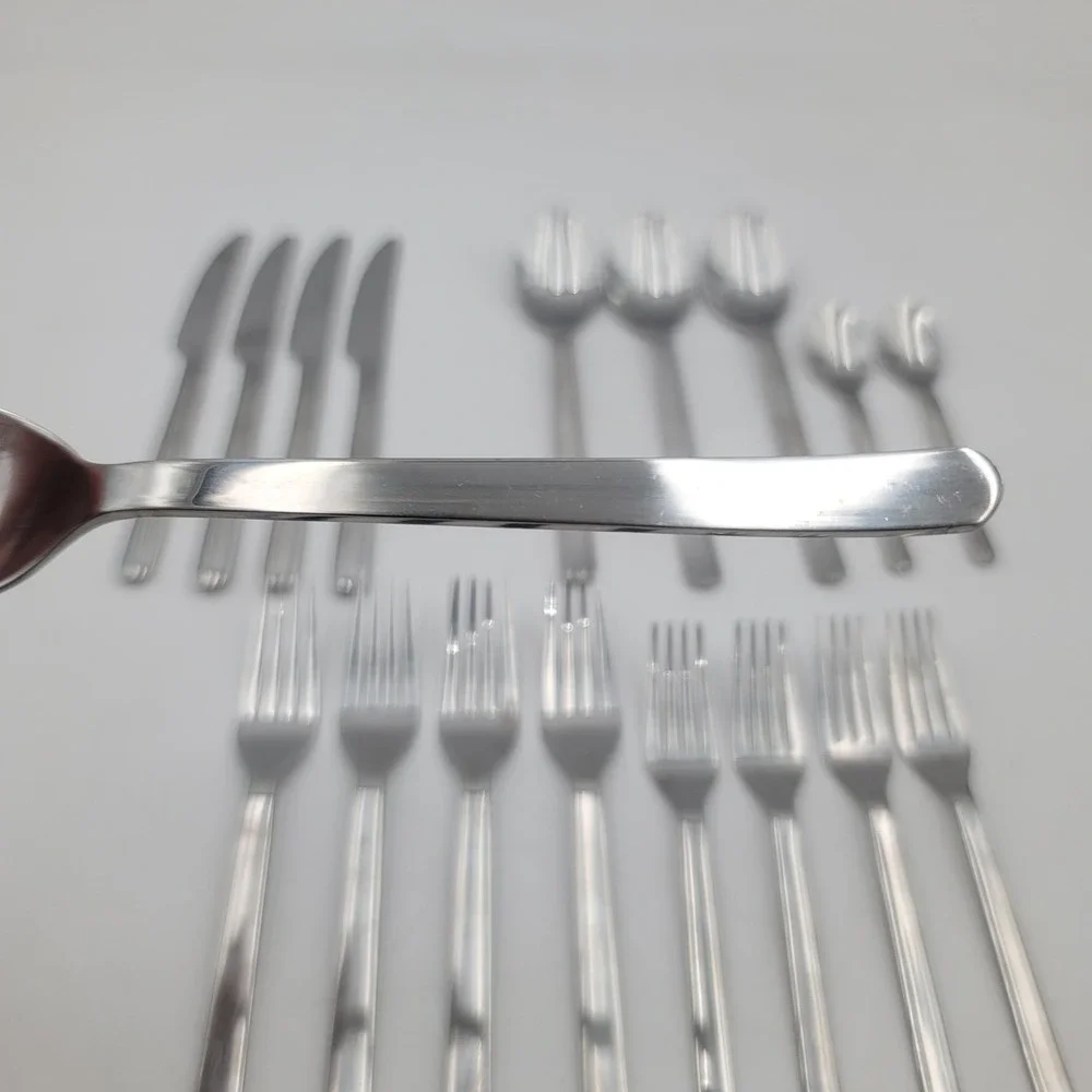 18pc IKEA Gamman Flatware Set Stainless Steel Silverware Knives Forks Spoons